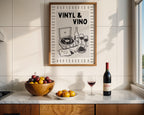 Minimal Bar Cart Wall Art Set - Happy Hour Decor