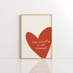 Love Actually Wall Art – Minimal Quote