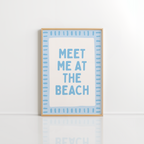 Meet Me at the Beach Wall Art – Blue Coastal