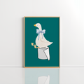 Silly Goose Bathroom Wall Art – Funny Print