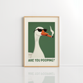 Are You Pooping Goose Wall Art – Funny Bathroom
