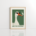 Are You Pooping Goose Wall Art – Funny Bathroom