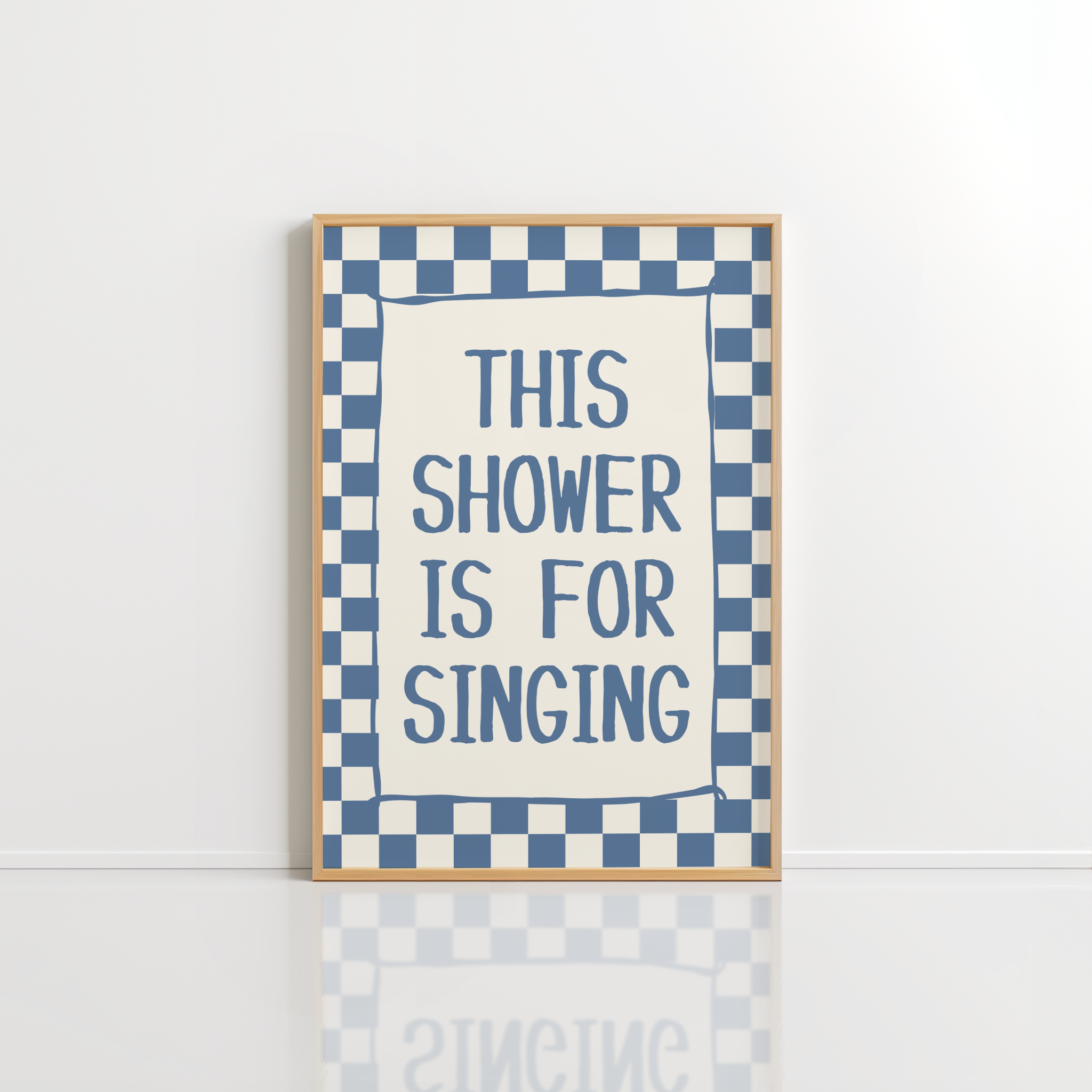 This Shower Is for Singing Wall Art – Funny Bathroom Print