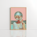 Disco Martini Wall Art – Pink Beach Print