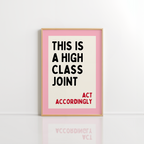 High Class Joint Wall Art – Bar Cart Decor