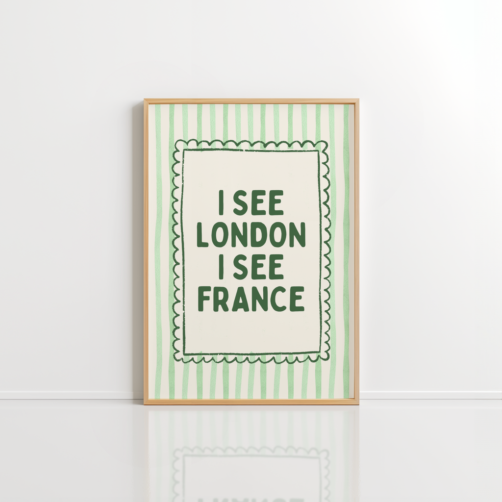 I See London I See France Wall Art – Funny Bathroom Print