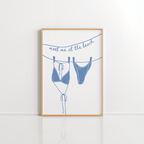Meet Me at the Beach Wall Art – Blue Coastal