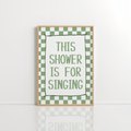 Shower Singing Wall Art – Funny Bathroom Print