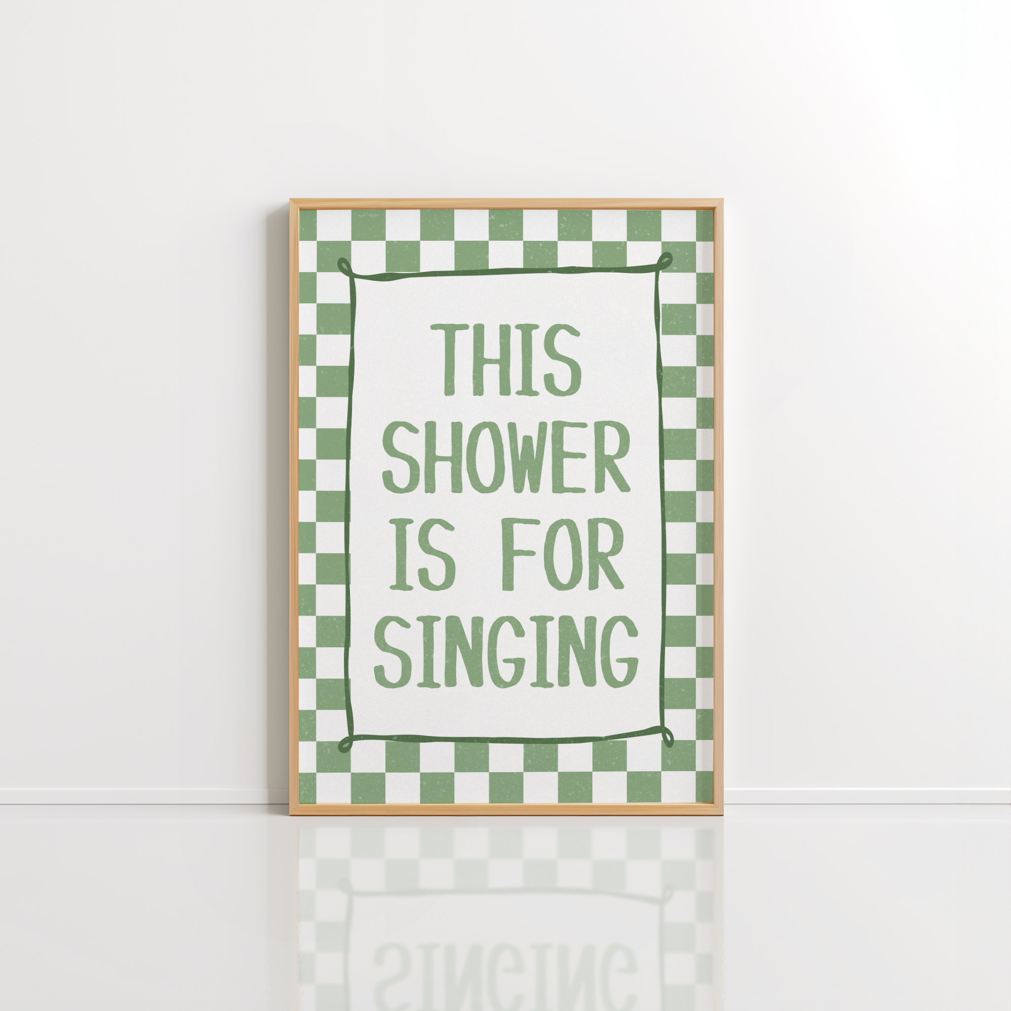 Shower Singing Wall Art – Funny Bathroom Print