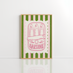Retro Sardine Tin Wall Art – Funny Kitchen Poster