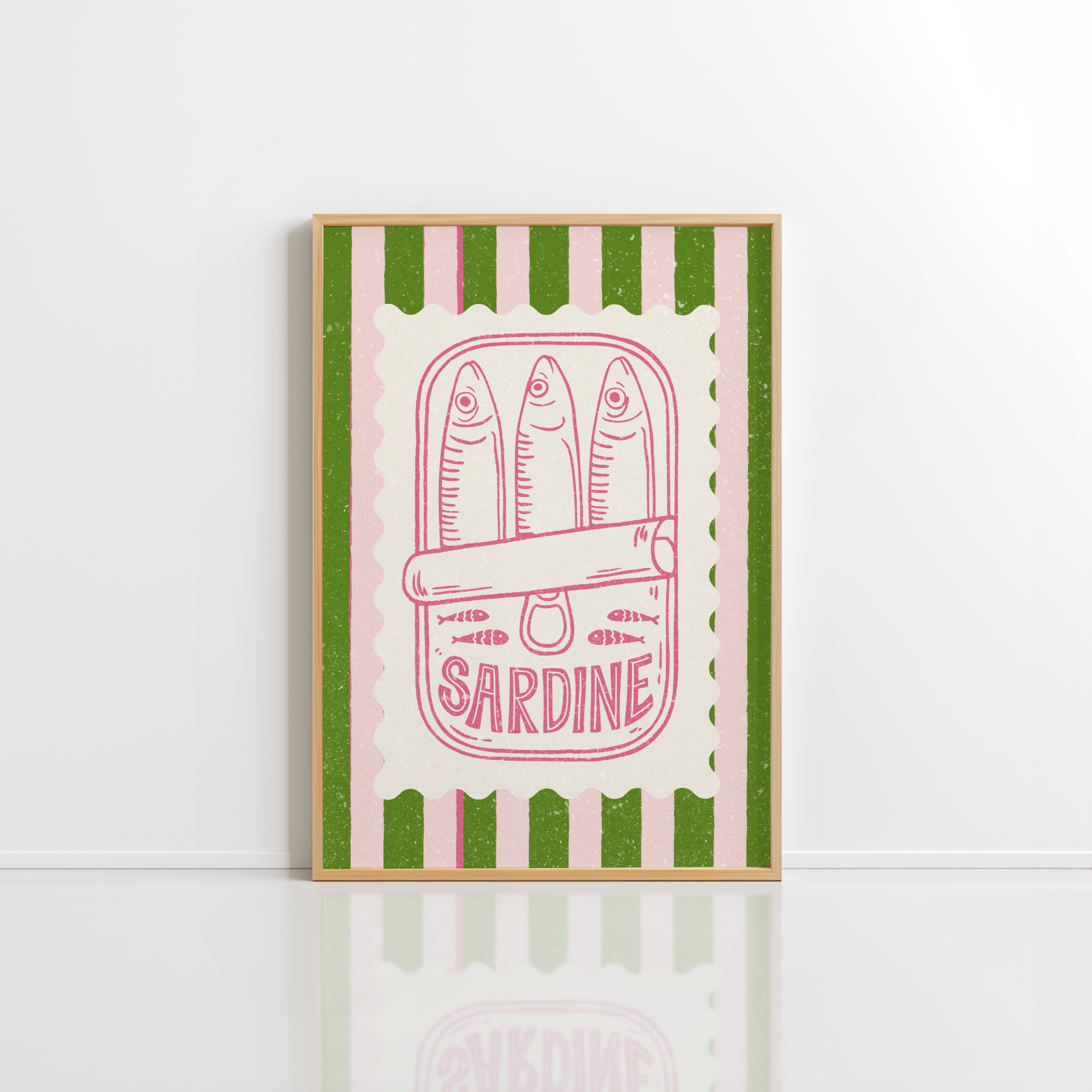 Retro Sardine Tin Wall Art – Funny Kitchen Poster