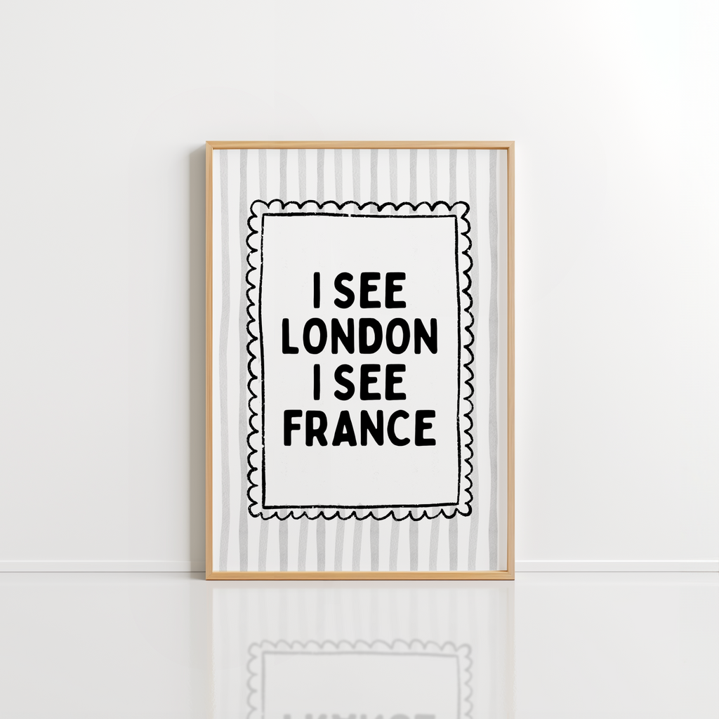 I See London I See France Wall Art – Funny Bathroom Print