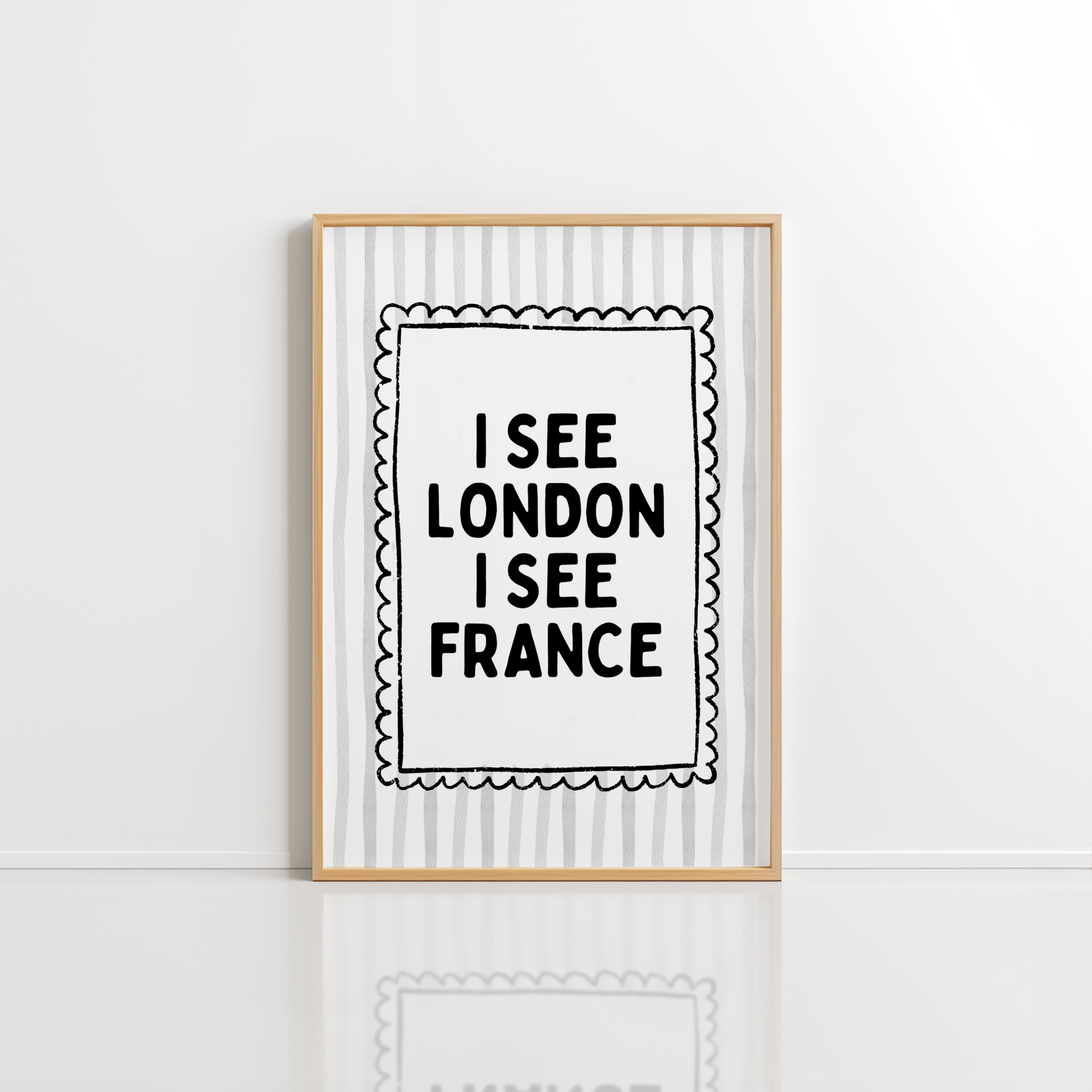 I See London I See France Wall Art – Funny Bathroom Print