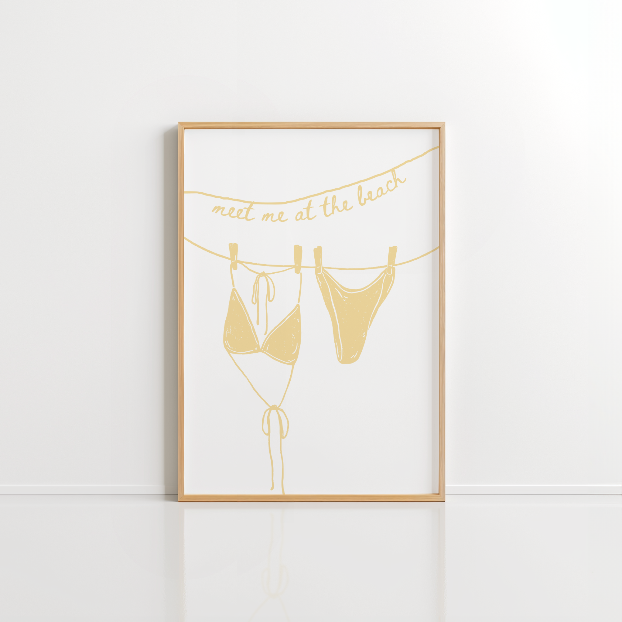 Meet Me at the Beach Wall Art – Blue Coastal