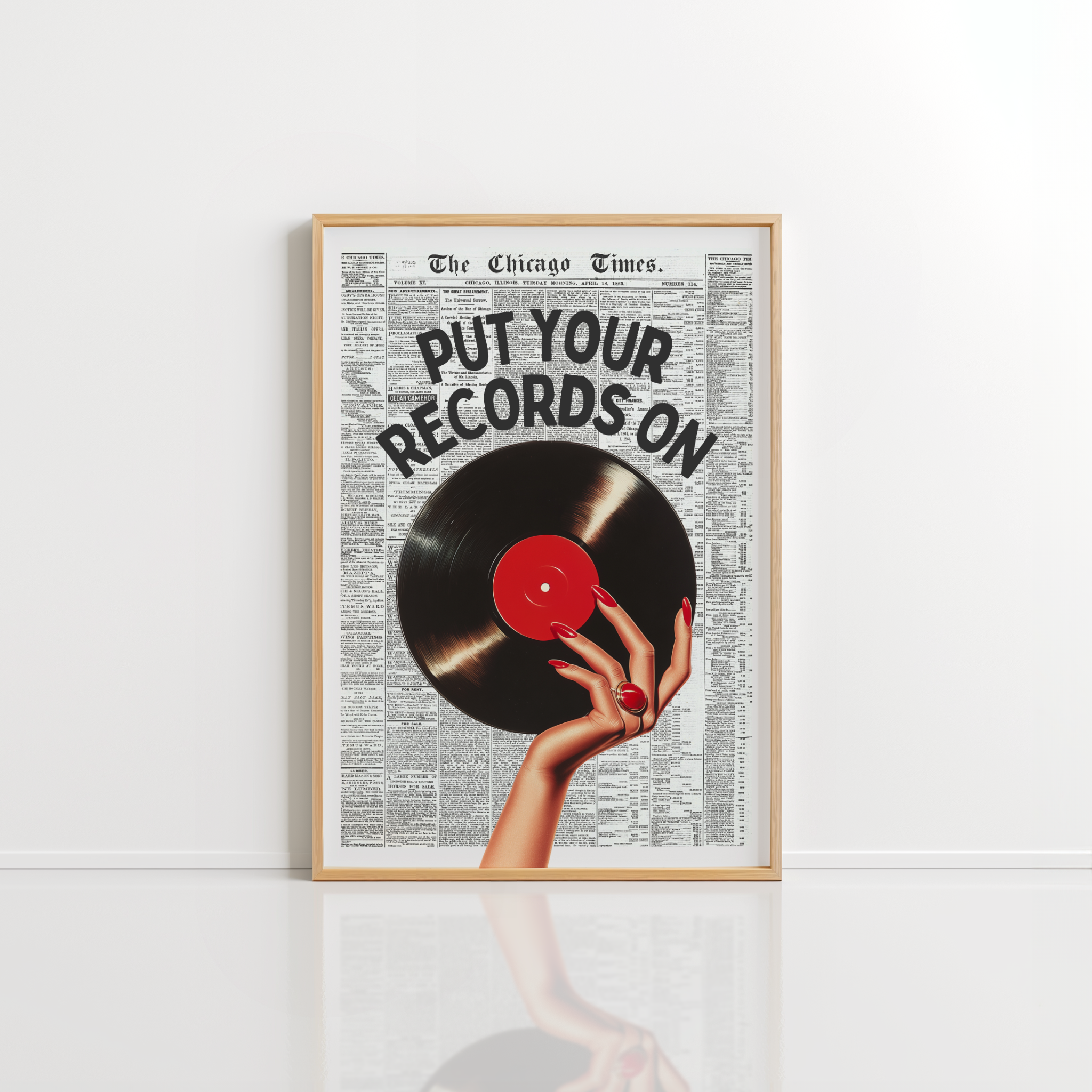 Vintage Newspaper Wall Art – Retro Print