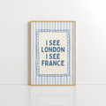 I See London I See France Wall Art – Funny Bathroom Print