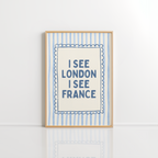 I See London I See France Wall Art – Funny Bathroom Print