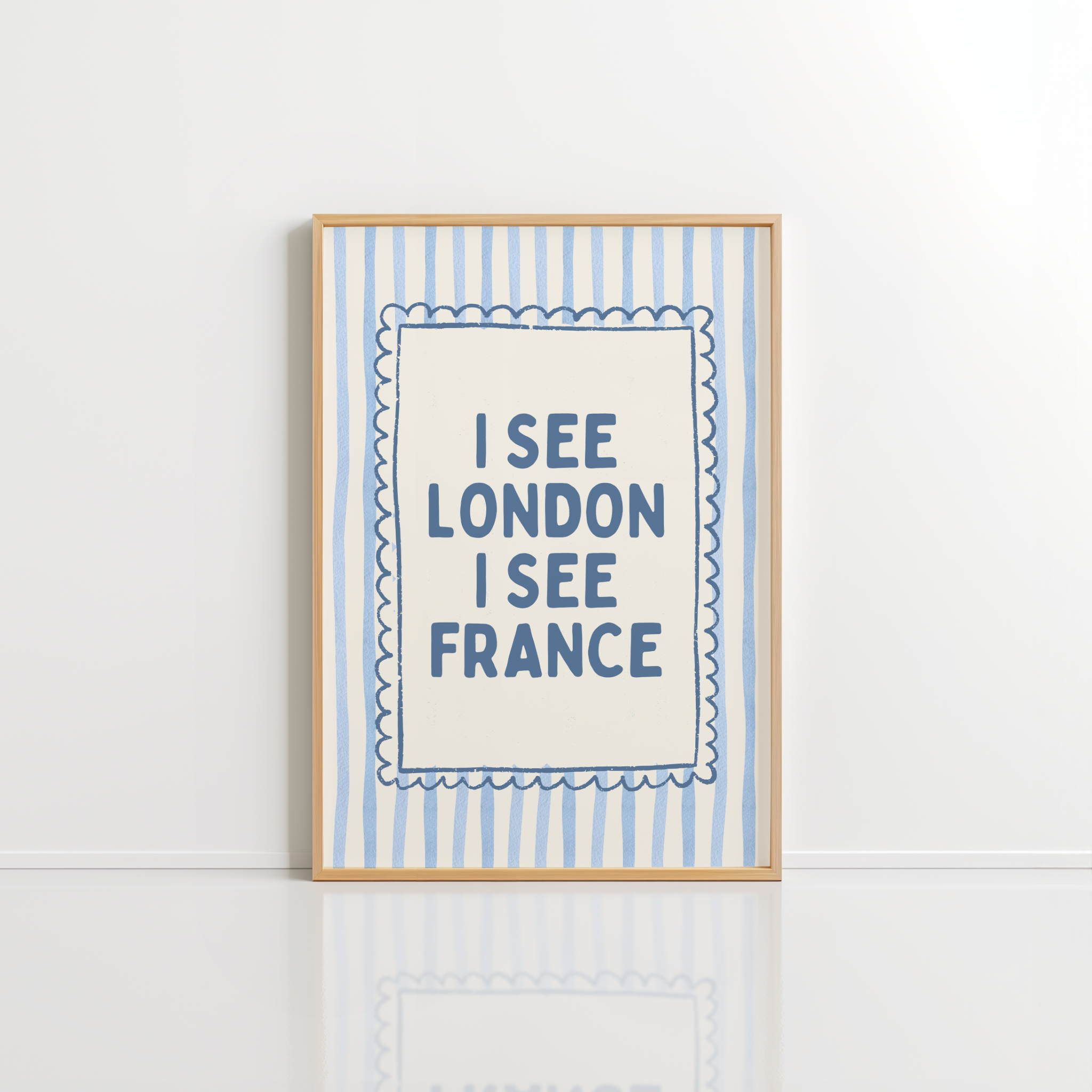 I See London I See France Wall Art – Funny Bathroom Print