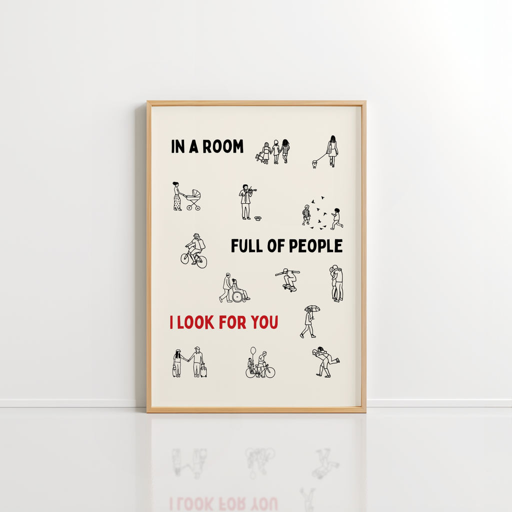 In A Room Full Of People Print – Romantic Quote