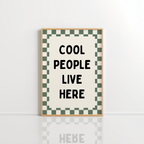 Cool People Live Here Wall Art – Retro Kitchen