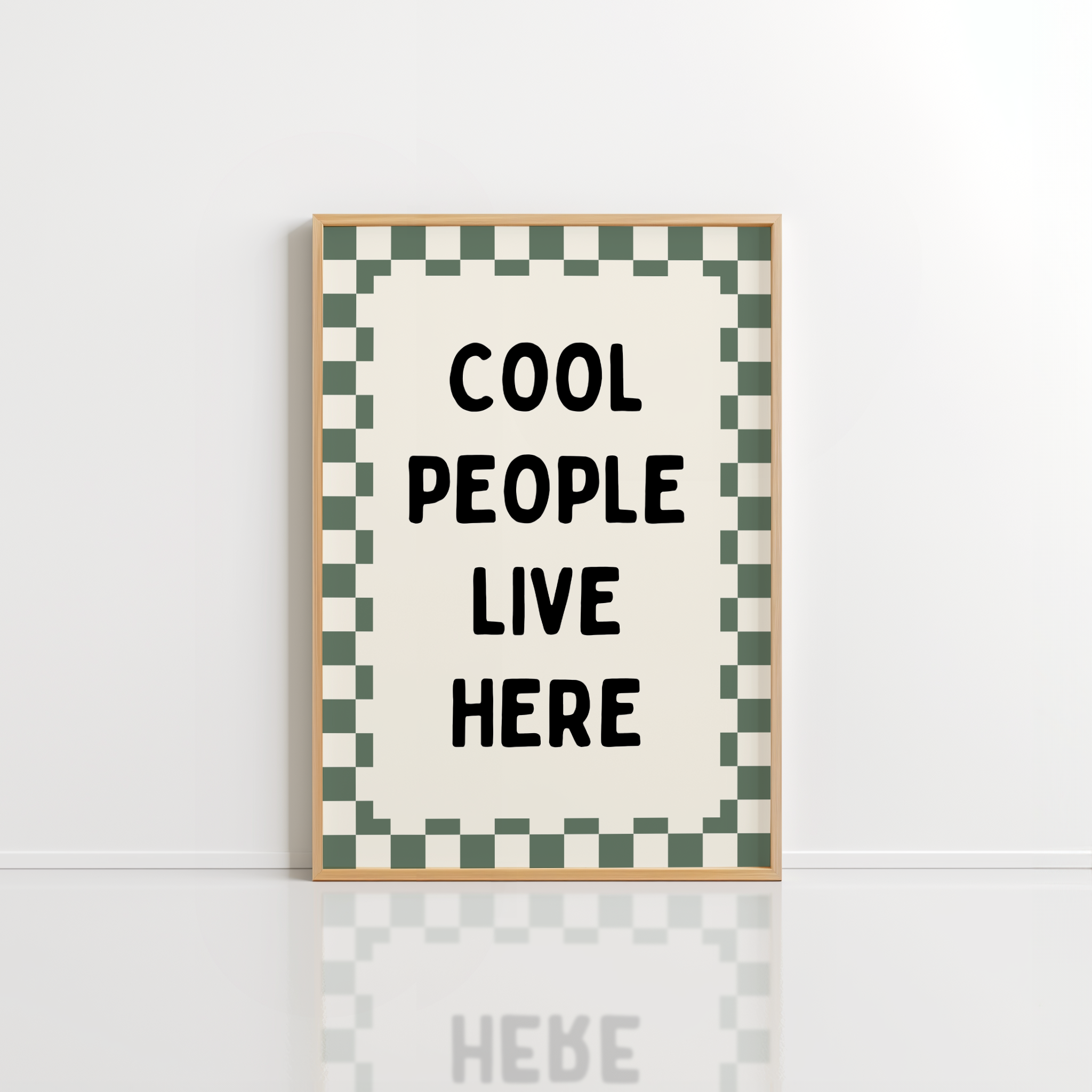 Cool People Live Here Wall Art – Retro Kitchen