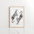 Vintage Leopard Wall Art – Dancing Leopards Print