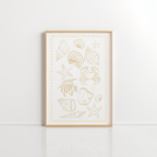 Coastal Shell Wall Art – Neutral Beach Print