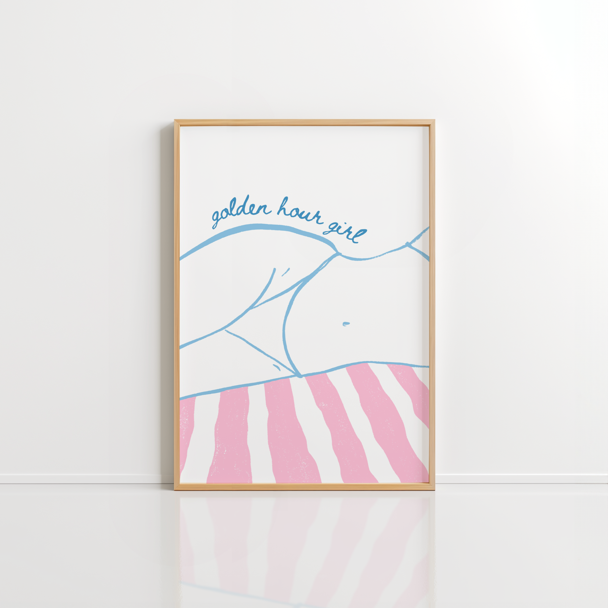 Golden Hour Beach Wall Art – Coastal Girl