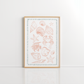 Coastal Shell Wall Art – Mint Terracotta Print
