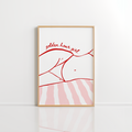 Preppy Coastal Wall Art – Beach Girl Print