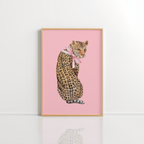 Pink Cheetah Wall Art – Girly Leopard Print