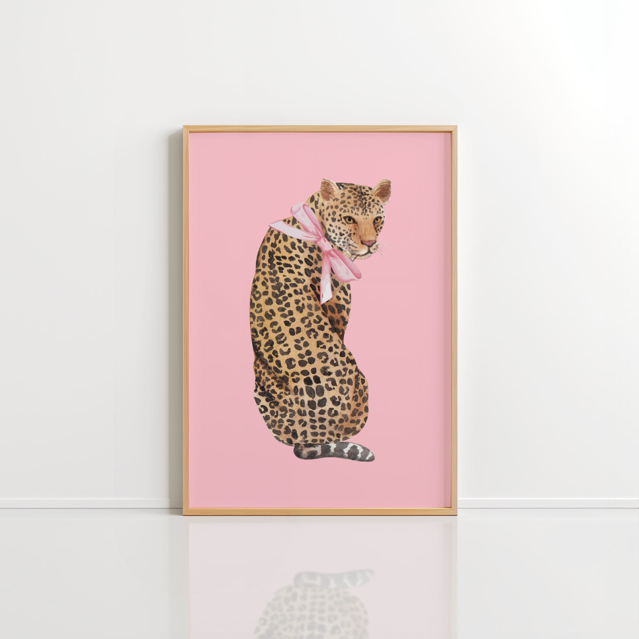 Pink Cheetah Wall Art – Girly Leopard Print