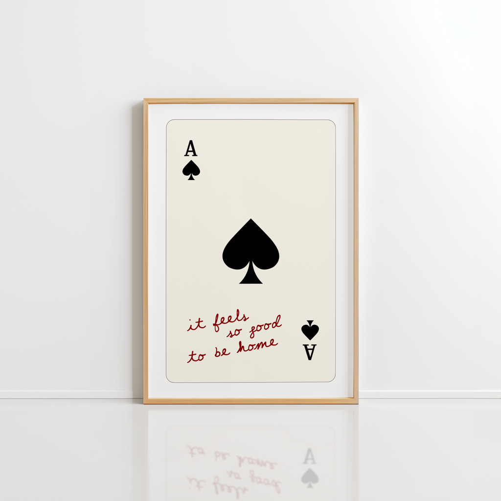 Ace of Spades Wall Art – Lucky Card Print