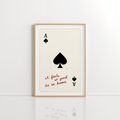 Ace of Spades Wall Art – Lucky Card Print