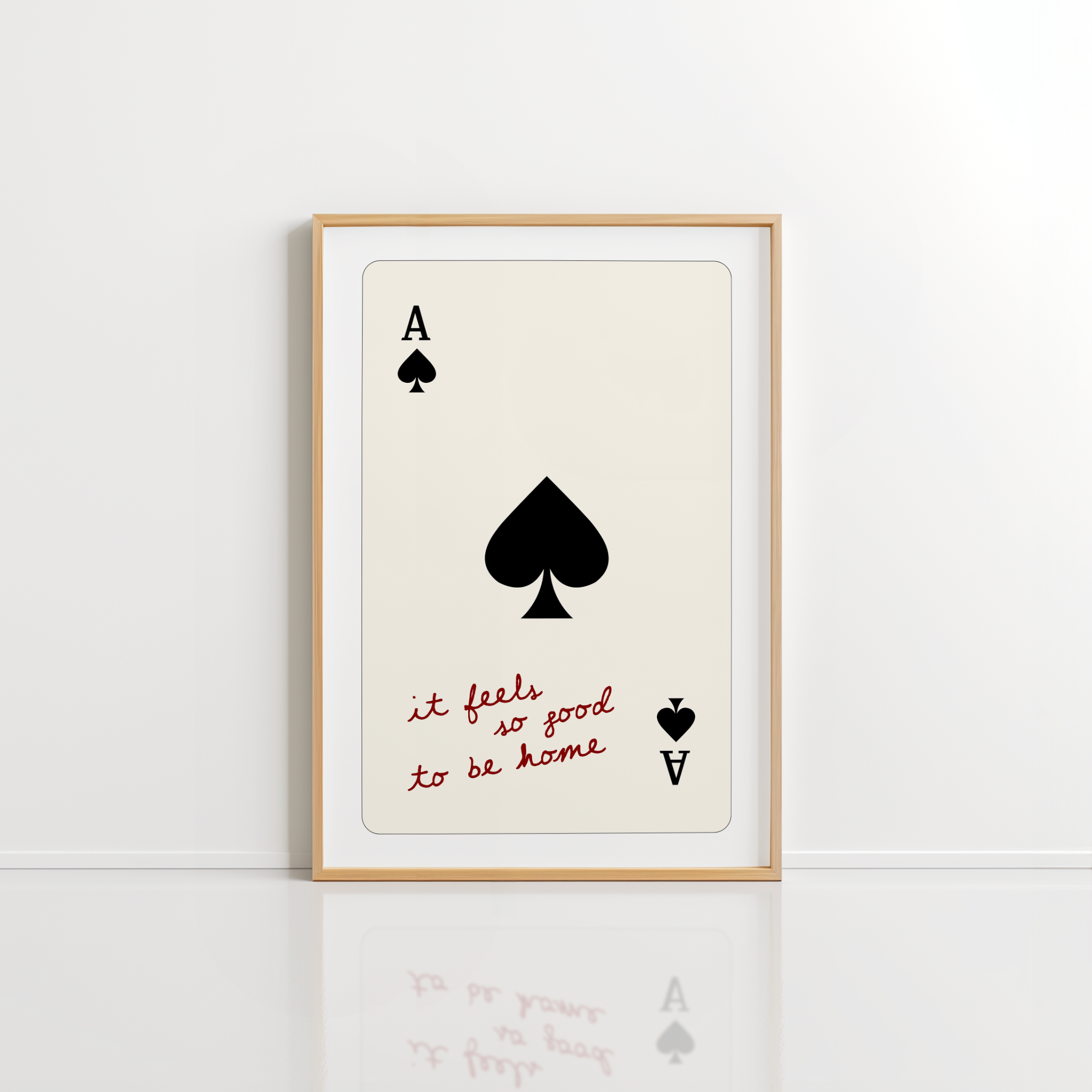 Ace of Spades Wall Art – Lucky Card Print