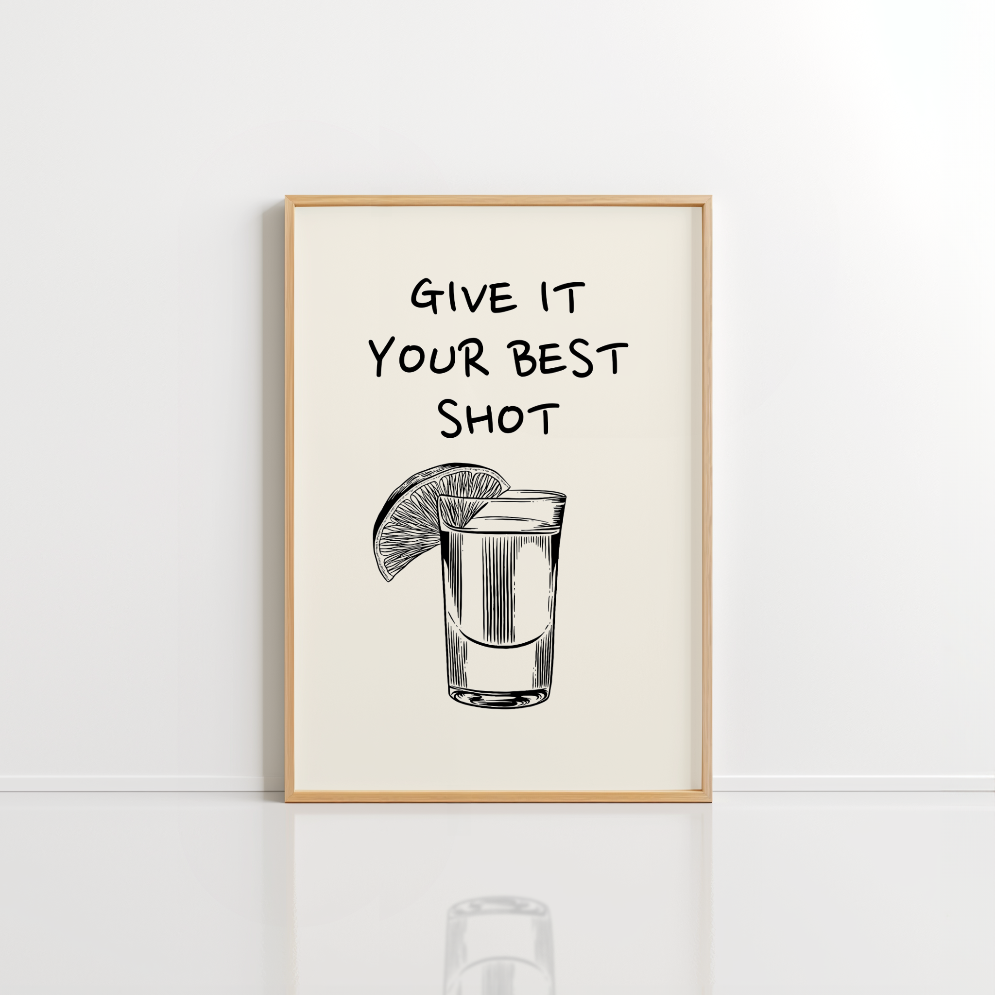 Give It Your Best Shot Wall Art – Black Bar Print