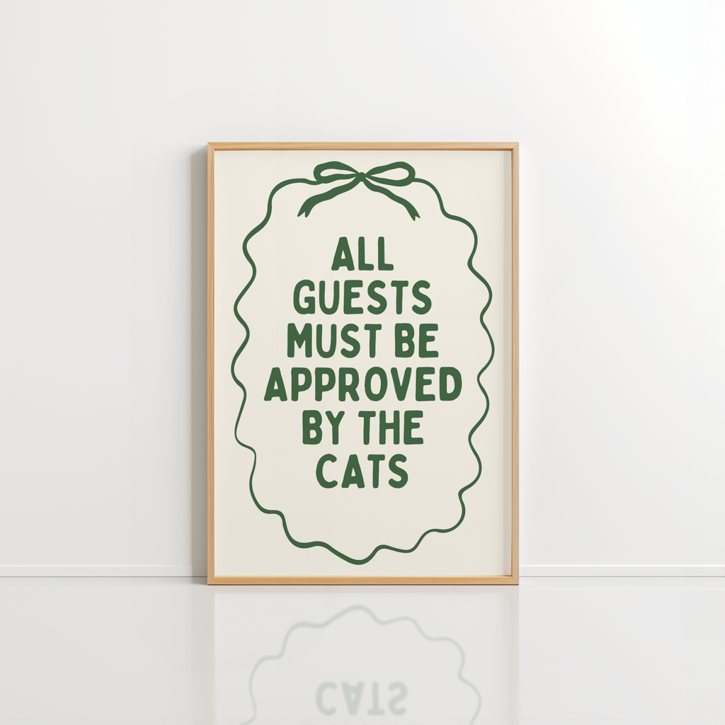 Cat Rules Wall Art – Funny Pet Quote