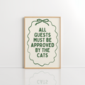 Cat Rules Wall Art – Funny Pet Quote