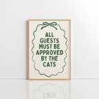 Cat Rules Wall Art – Funny Pet Quote