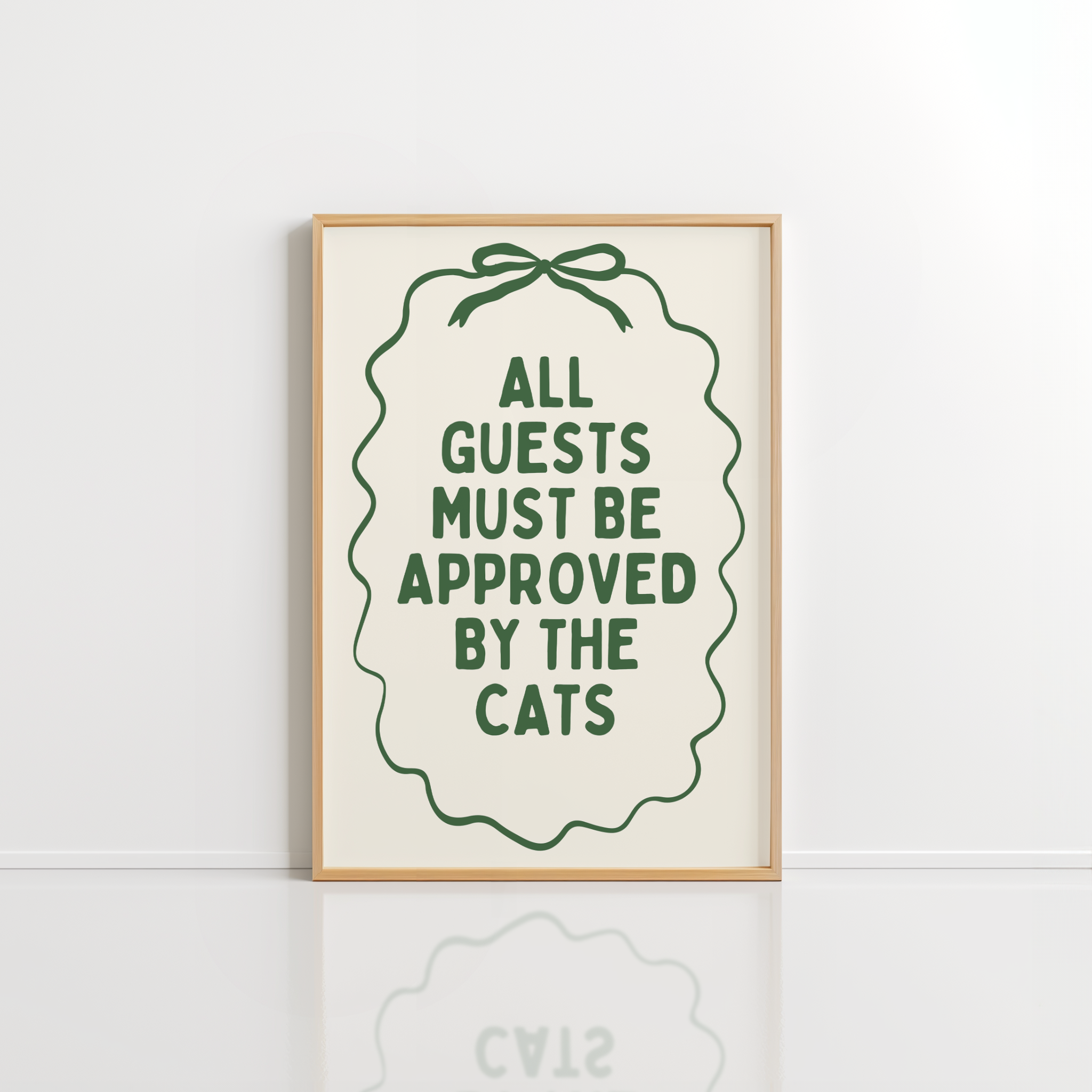 Cat Rules Wall Art – Funny Pet Quote