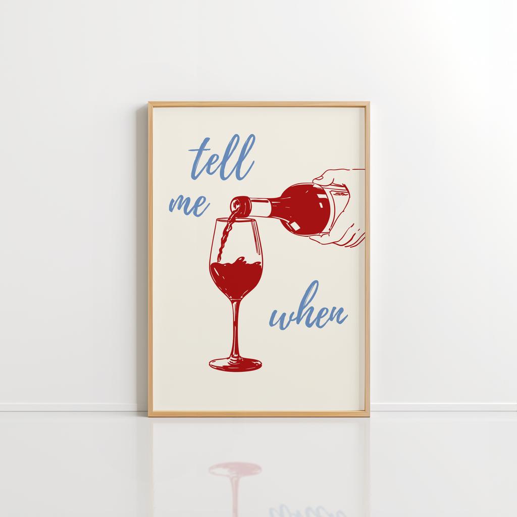 Wine Quote Wall Art – Retro Cheers Print