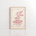 Eat Drink and Be Merry Wall Art – Retro Holiday Poster