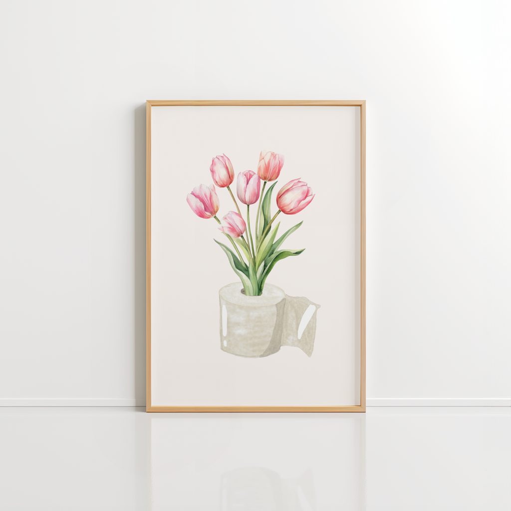 Toilet Paper Plant Print – Funny Bathroom Art