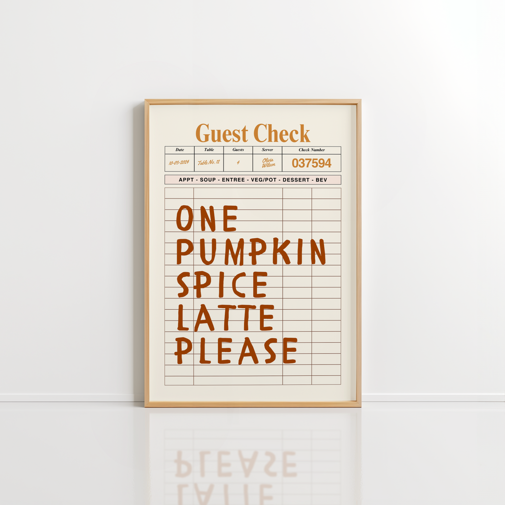 Pumpkin Spice Wall Art – Warm Fall Print