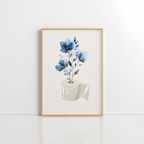 Blue Toilet Paper Print – Funny Bathroom Decor