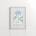 Blue Floral Wall Art – Botanical Flower Print