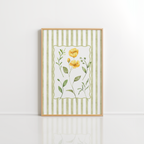 Green Floral Wall Art – Botanical Print
