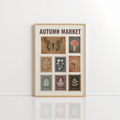 Autumn Market Wall Art – Vintage Fall Stamp Print