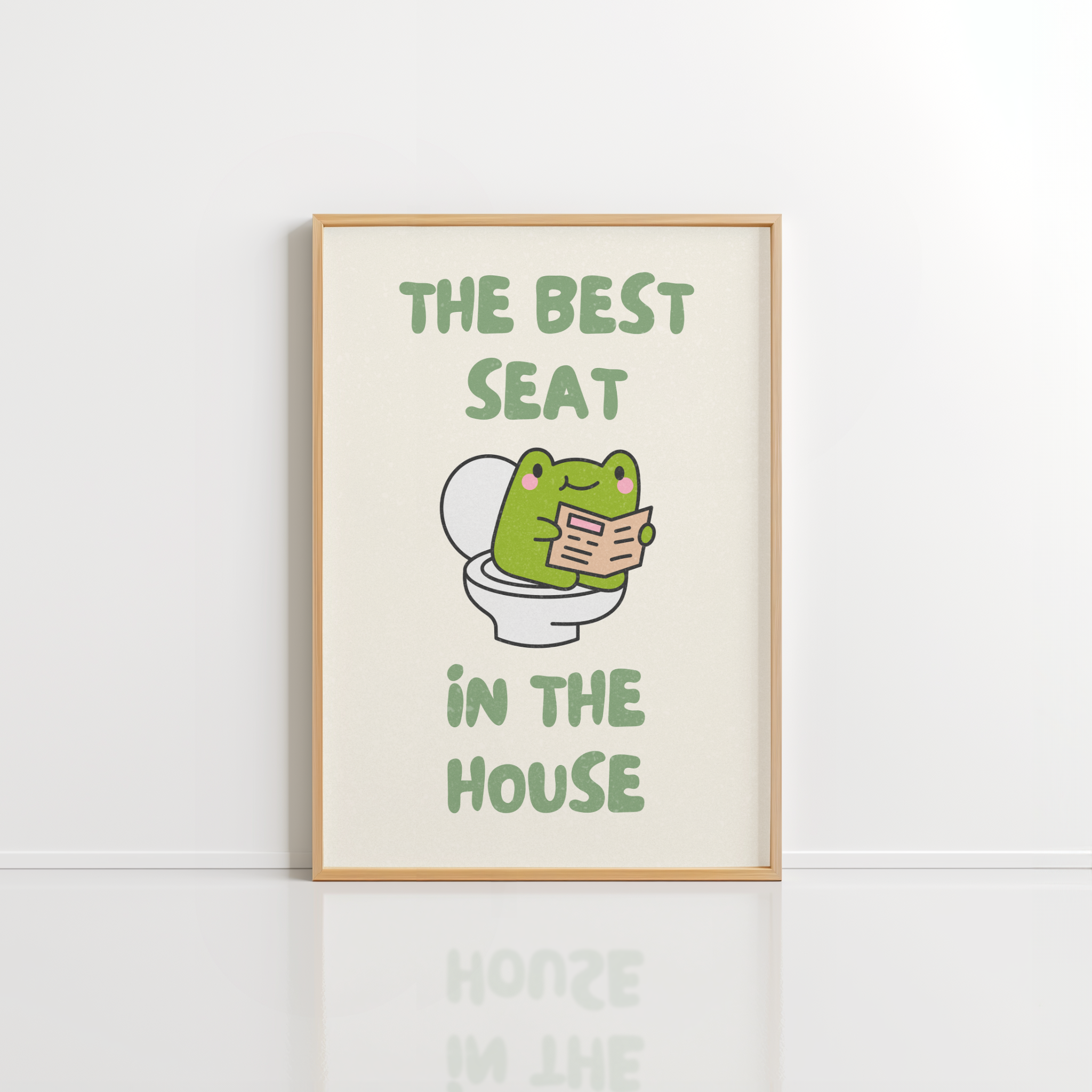 Funny Bathroom Wall Art – Best Seat Quote