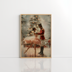 Nutcracker Ballet Wall Art – Christmas Ballerina Print